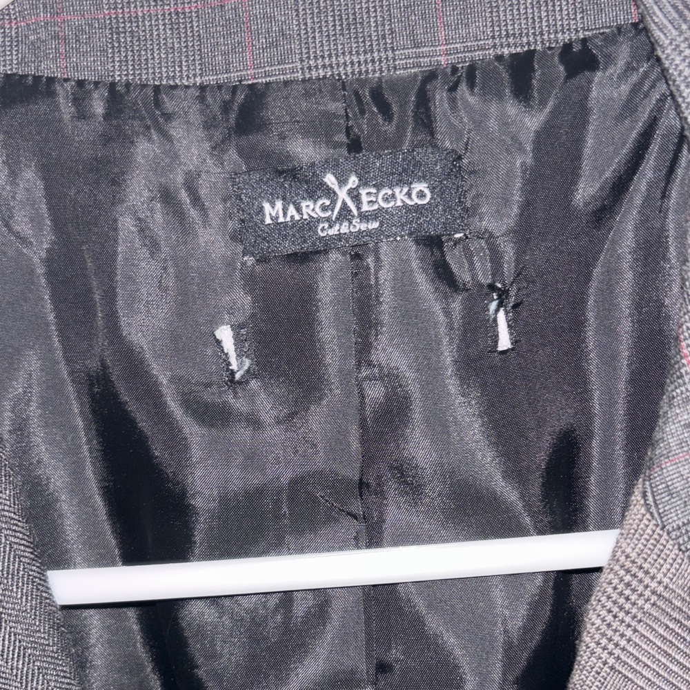 Marc Ecko Charcoal Patchwork Blazer Cut And Sew C… - image 3